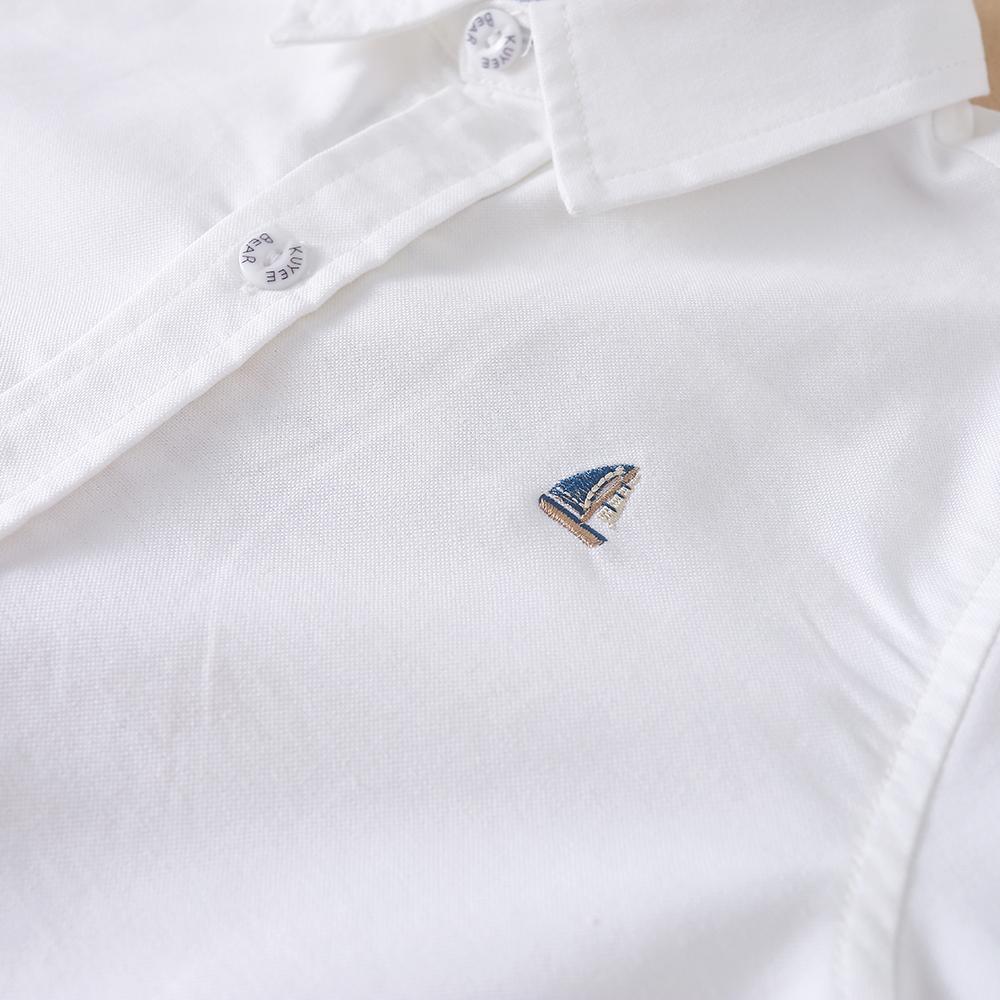 Boys Clothes School Uniform Shirts Spring Autumn Long Sleeve Turn-down Collar Kids Shirt For Boys Children Tops