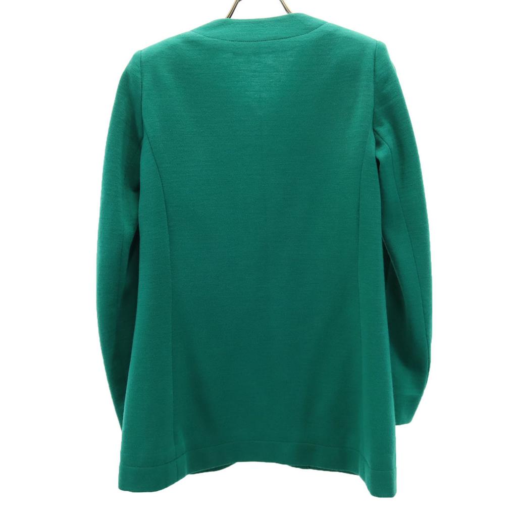 LANVIN BOUTIQUE 80s Made In France Vintage No Color Jacket 38 Green Women Used