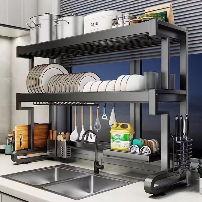 Beifu Stainless Steel Countertop Double-Layer Dish Drying Rack