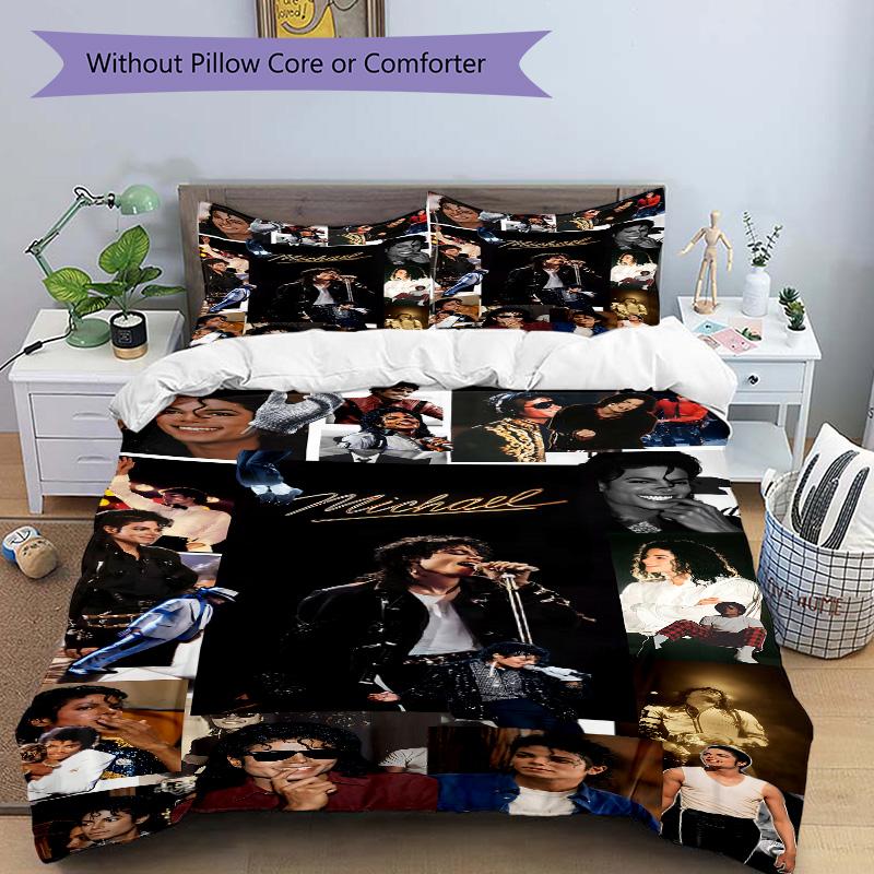 Michael Jackson Collage Print 3Pcs Bedding Setduvet Cover With 2 Bedropillowcase Home Birthday Gift