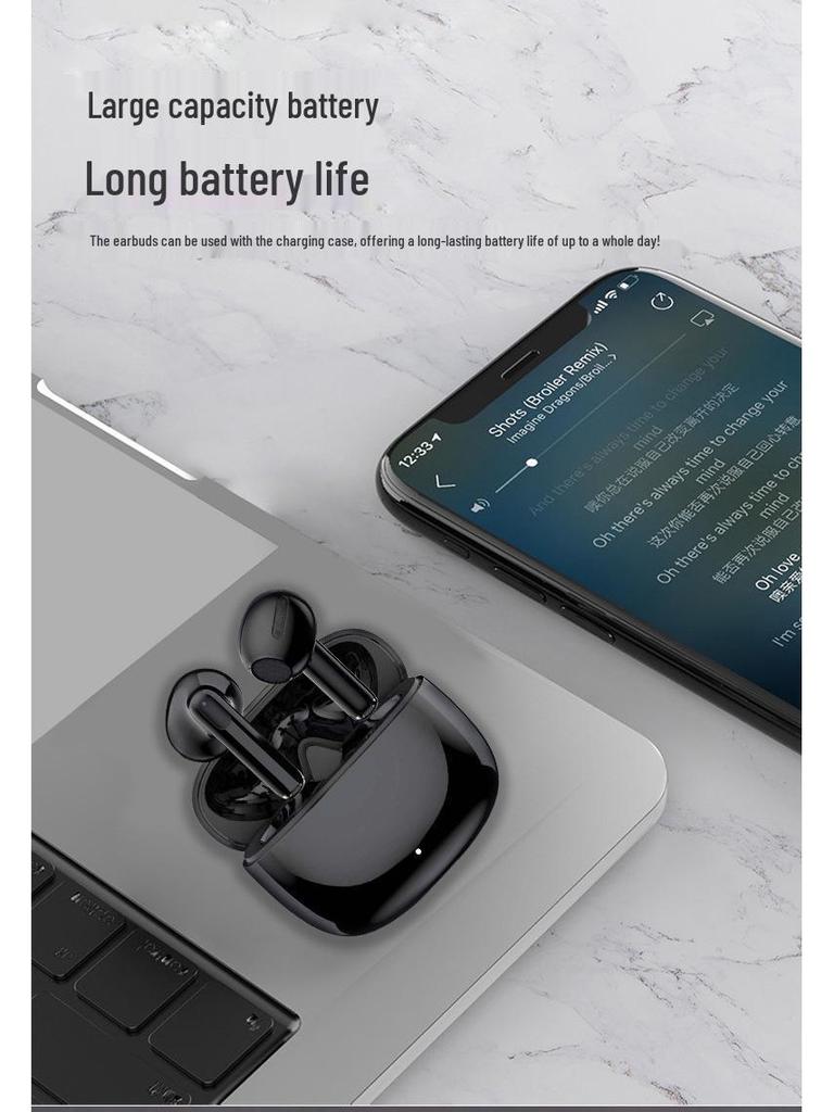 S41 High-Quality Half-In-Ear Bluetooth Earbuds: Wireless, Long Battery Life