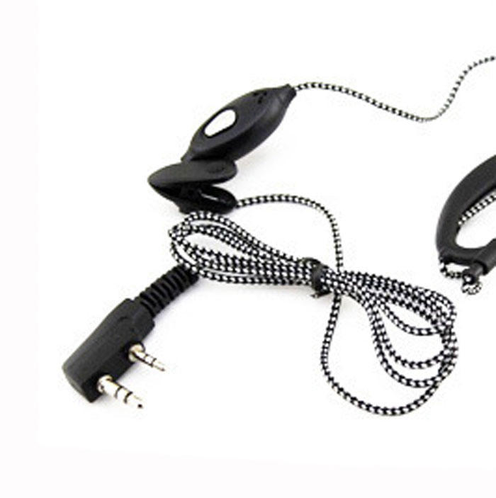 2-Pin Earpiece Headset with Microphone for Radio Walkie Talkie