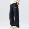 American Tooling Trendy Brand Versatile Splicing Casual Pants Men's Loose Wide Legs Drape Elastic Waist Straight Trousers Men