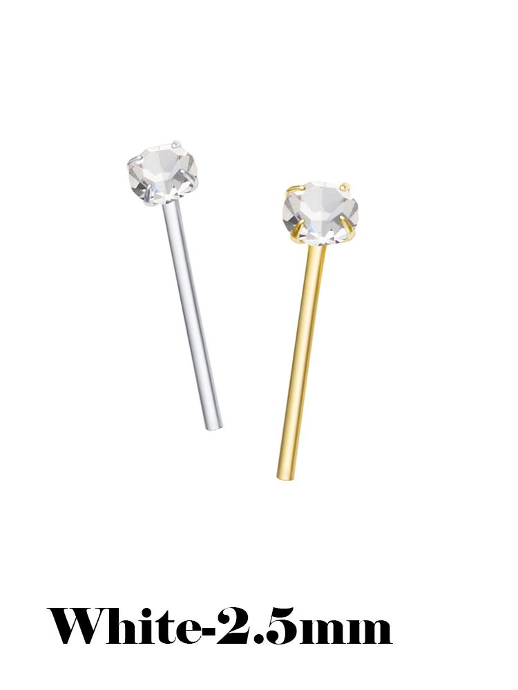 925 Silver Crystal Different Size Nose Studs Nose Piercing Body Jewelry Piercing Nez Pircing Nariz Joyería Corporal
