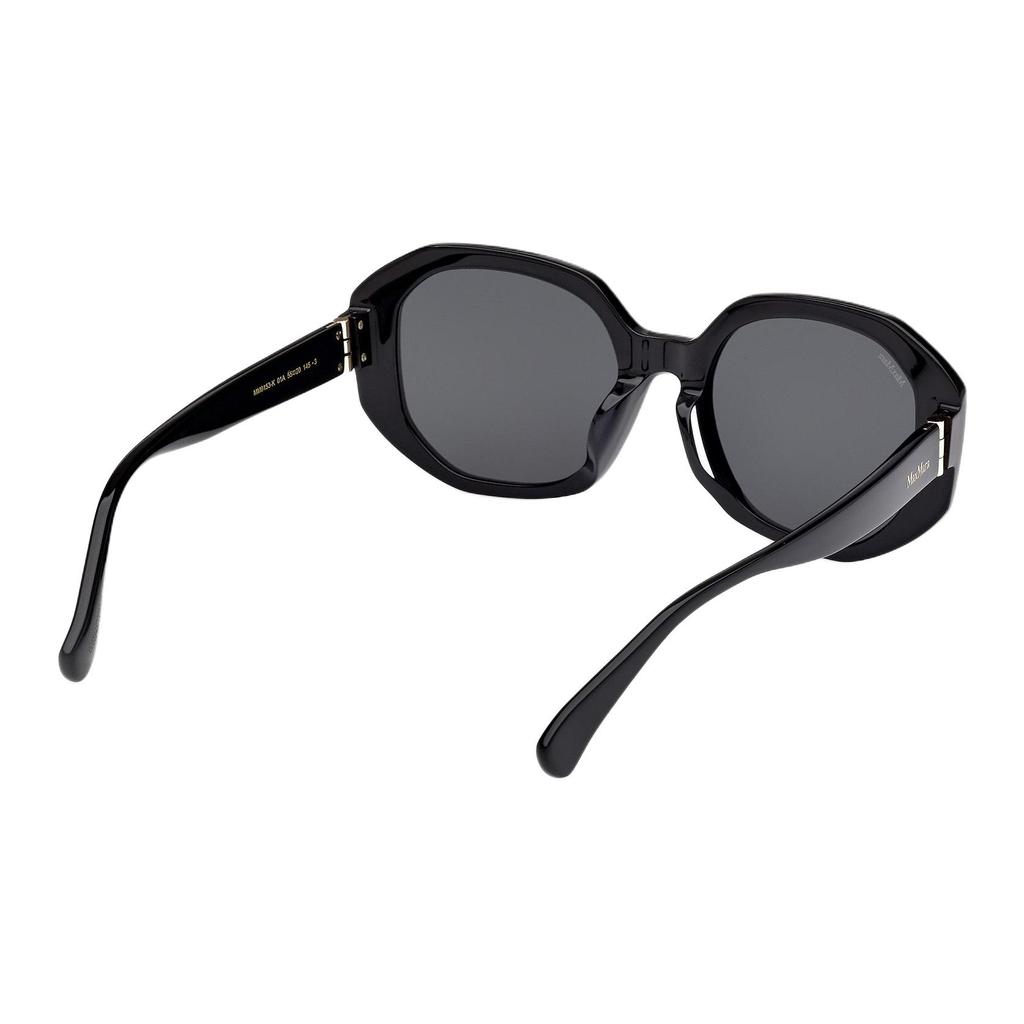 MaxMara Brand Logo Irregular Shape Sunglasses Unisex Sunglasses Black MM0153-K_01A