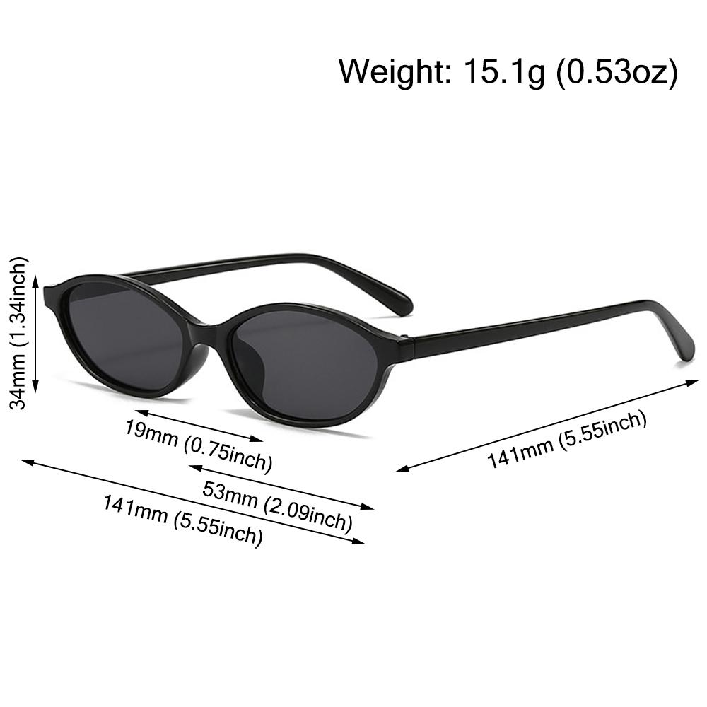Chic Cat Eye Oval Sunglasses Lightweight Trendy 90s Sunnies UV protection Sun Glasses for Women & Men