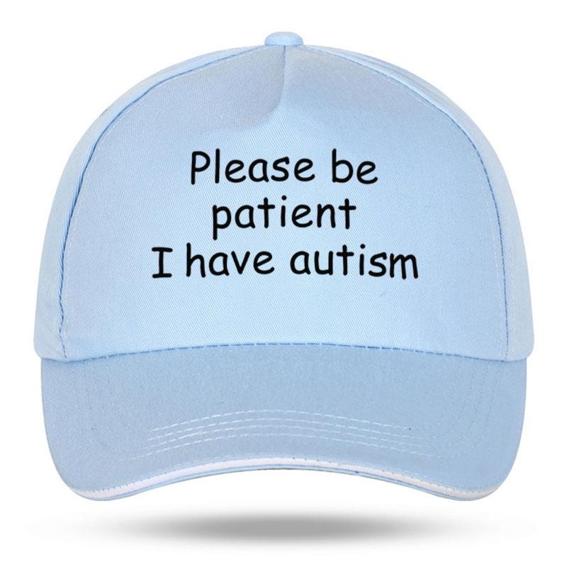 Please Be Patient I Have Autism Cap Baseball Cap Hat Outdoor Fish Women Printed Czapka Bonnet Spring Casual Unisexs cap
