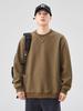 Herren Amerikanisches Retro Plüsch Nähte Rundhals Sweatshirt – Einfarbige, Vielseitige, Lockere Passform Freizeit Oberteil