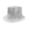 Eye Catching Rhinestones Tall Hat Cosplay Hat Stage Show Hat Halloween Costume Ceremony Hat Evening Party Magicians Hat