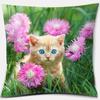 Cat Print Home Decoration Pillowcase Cute Cat Decorative Pillowcase Living Room Sofa Office Seat Cushion Cover