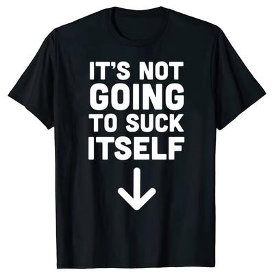 Summer Men's Fun Letter Printed Round Neck T-shirt Adult Humorous Retro Street Neutral Loose Cotton Short Sleeve Large Size
