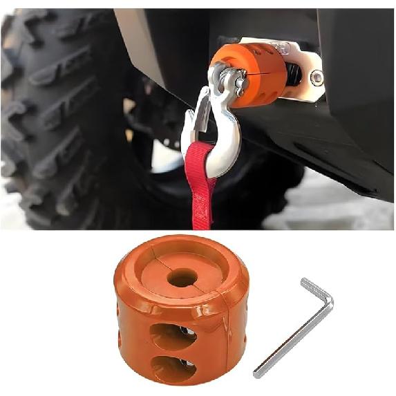 Car Rubber Winch Stopper For ATV UTV Truck, Cable Saver Hook Stopper Line For Synthetic Rope, Bump Shock Saver Dampener With Stainless Steel Screw