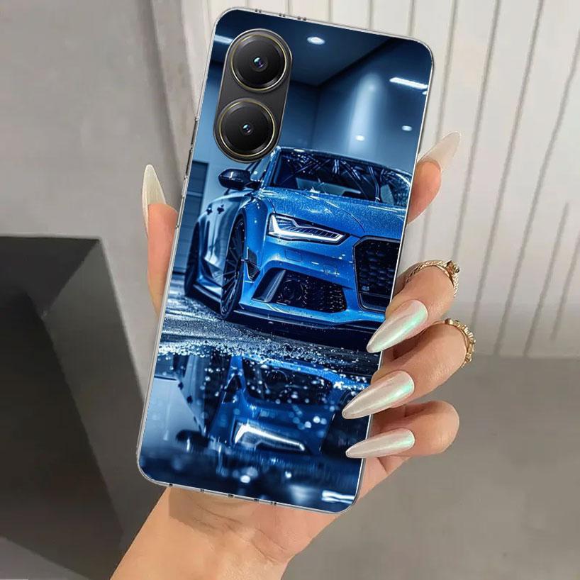 R-S 6 7 8 Sport Car Phone Case for Xiaomi Poco X5 X6 X7 Pro F7 Ultra M7 Redmi 15 15C 13 13C 12 12C 10 10A 10C 9 9A 9C 9T Shell P