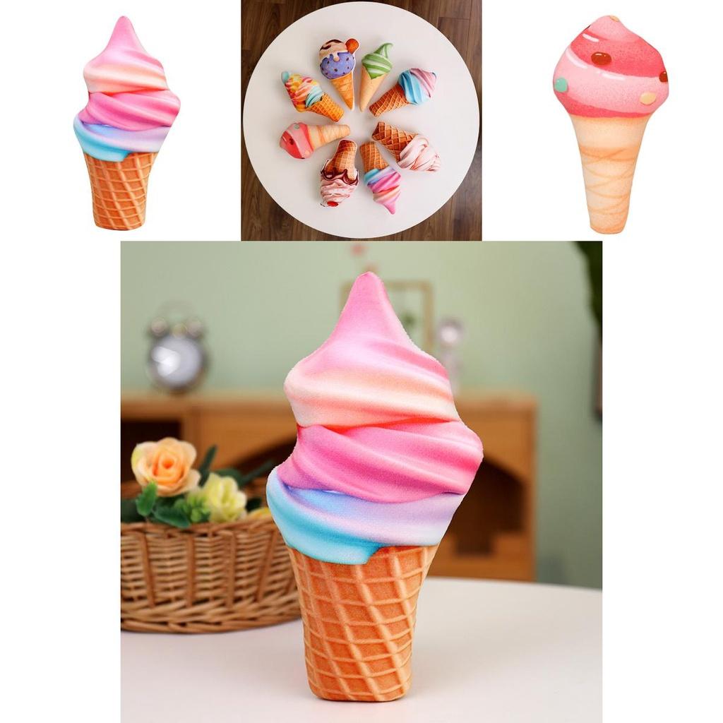 Eiswaffel Kissen Spielzeug Flauschig Und Zum Kuscheln Cartoon-Inspiriert Vielfalt An Bunten Designs Erhältlich