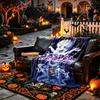 Purple Ghost CASPER Pattern Blanket, Cozy Blanket for All-Season Comfort On Sofas, Beds, Office, Car, Camping and Travel