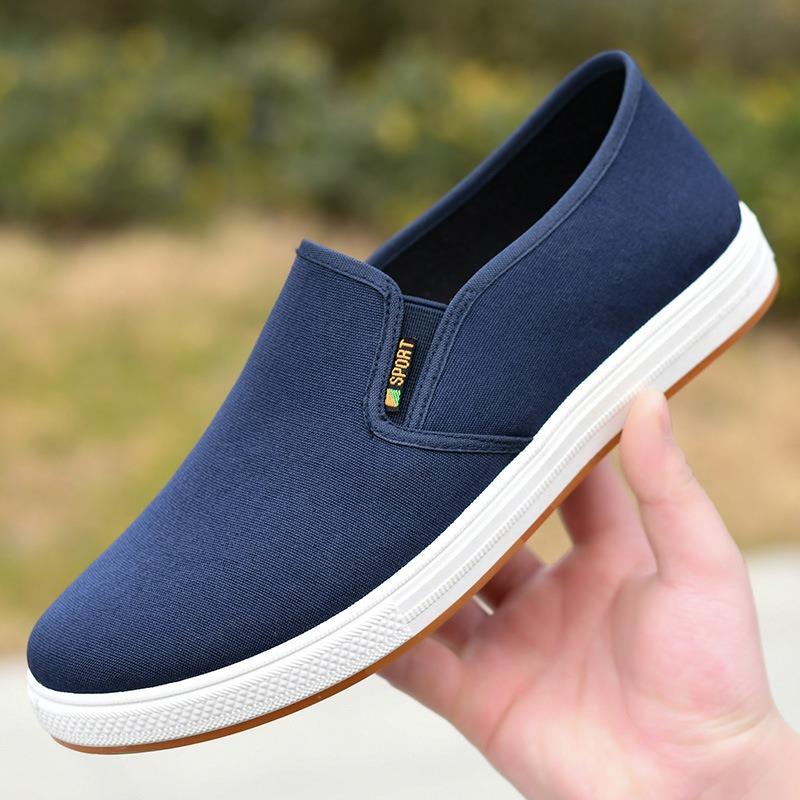 

Men s Slip-on Canvas Loafers Lightweight Casual Shoes with Non-slip Sole for Daily Work Wear 39 синій