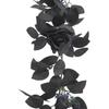 Black Artificial Rose Vines 175cm Halloween Garland Halloween Rose Leaf Vines  Table Centerpiece