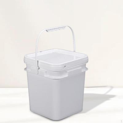 Quadratischer 4-Liter-Eimer mit sicherem Deckel für vielseitige Aufbewahrungszwecke