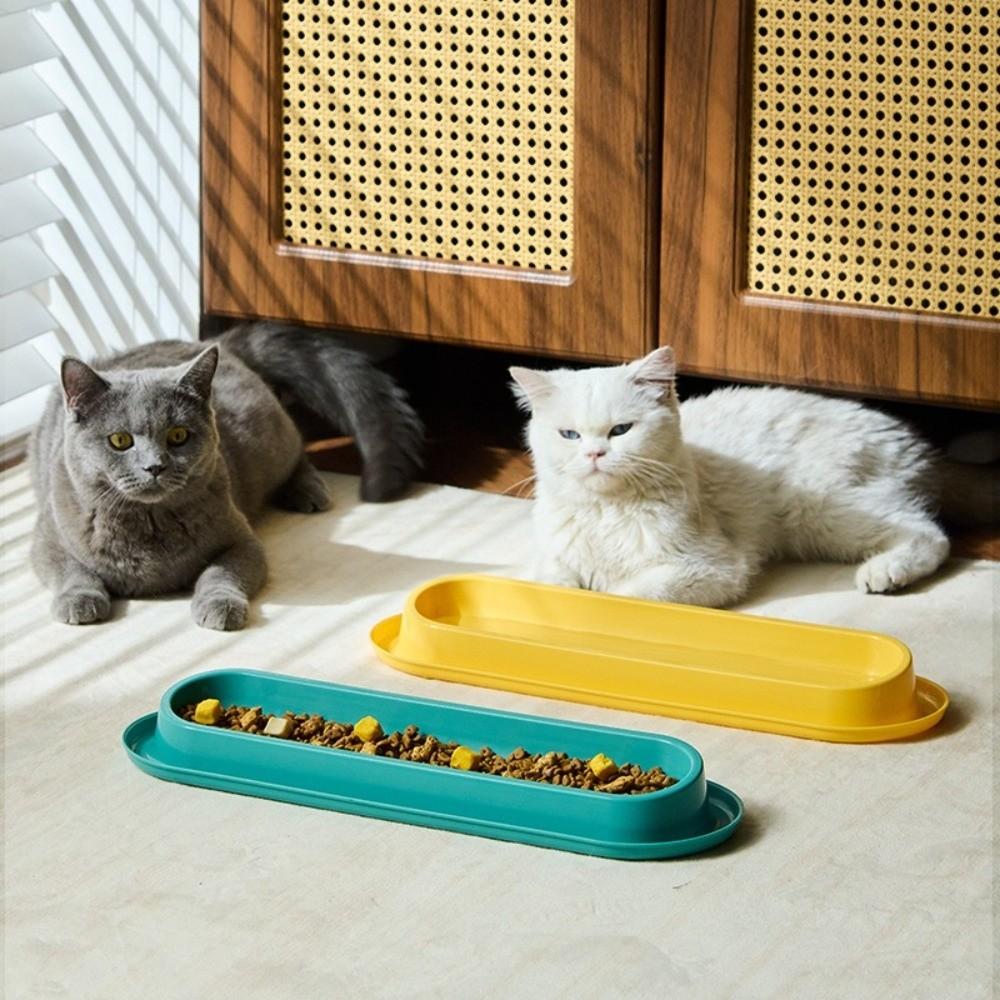 Tilted Neck Protection Pet Feeding Bowl Extra Long Cat Dog Feeder Cat Water Feeder  Pet Household