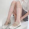 Women Spring Summer Sweet Ruffled Trim Calf Socks Leg Cover Japanese Style Frilly Slouch Socks Thin Middle Tube Stocking