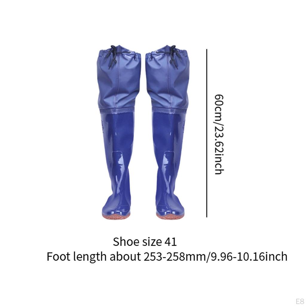 Fishing Waders Hip Wader for Adults Wear Resistant Gardening Breathable Water Pants Rain Boots