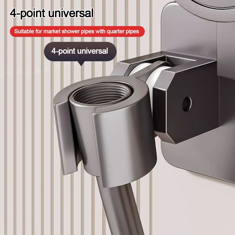 Suction Cup Showerhead Bracket Space Aluminum Handheld Sprayer Support  Bathroom Accessories