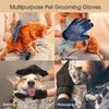 Pet Hair Removal Glove a Pair Double-sided Universal for Cats Dogs Wet Dry Use Brushes Bathes Soft Effortlessly Removes Fur