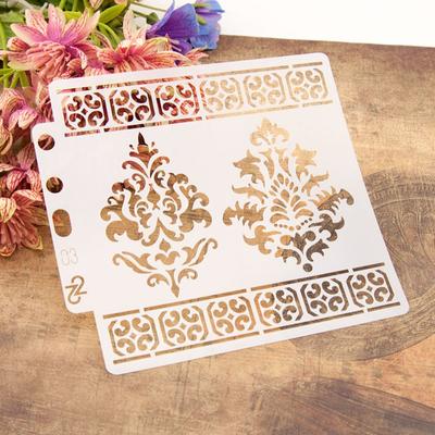 Pretty Hollow Stencils Šablona pro malování ve spreji/ruční malbě Šablony pro pravítko pro malování DIY Dekorace na nástěnná okna Scrapbook