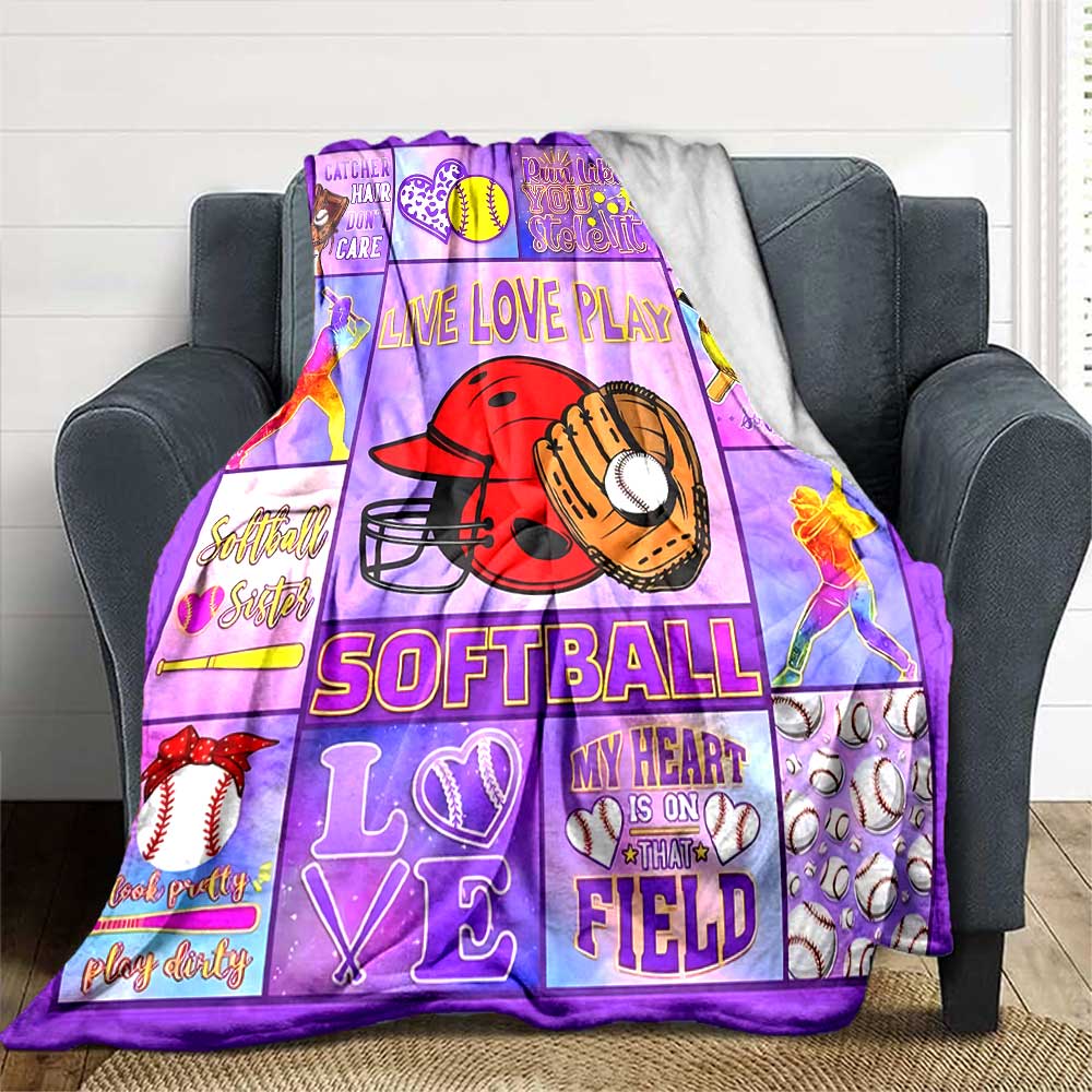 Sport Passion Poster Blanket Blanket Versatile for Couch Sofa Couch Office Bed Picnics Modern Style Gift for Travel, Home, Birthdays Y12