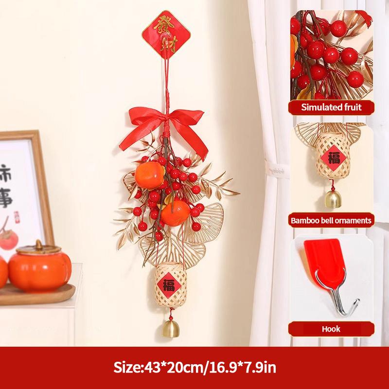 Chinese New Year Decorations 2026 Lucky Fortune Hanging Pendants Traditional Spring Festival Living Room Hanging Ornaments