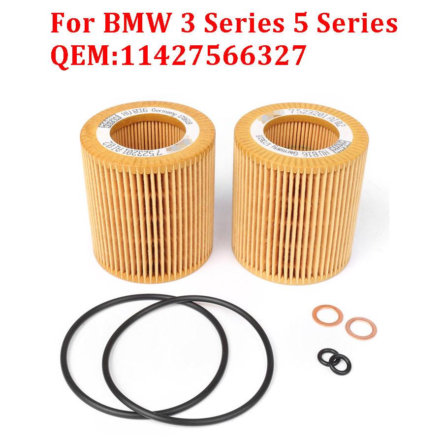 4PCS Hot Sale Car Oil Filter Kit 11427566327 Fit For BMW E60 E61 E84 E85 E91 E92 E93 128i 135i 525i 1 3 5 series