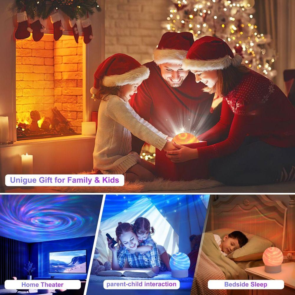 Rotating Star Projector Lamp Dynamic Aurora Projection Light Galaxy Star Projector Kids Bedroom