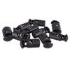 ABJI-Diameter 8 Mm Hole, Cord Cord Stopper Laces Snap Hook, Black, 40 Pcs