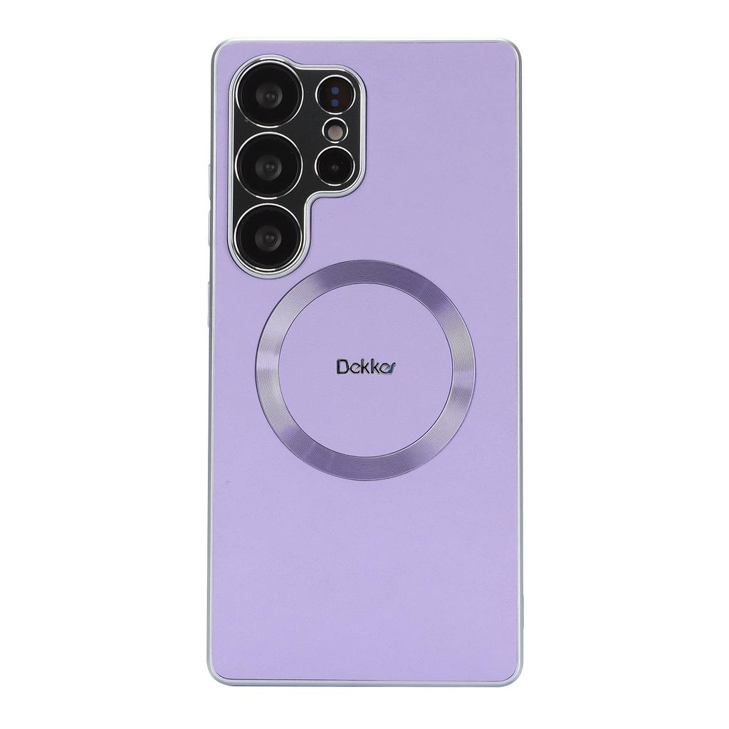 Plain Leather Magnetic Mobile Phone Case Is Suitable for Samsung S25ULTRA Fine Hole Lens Protection S24 High-end Light Luxury Protective Case