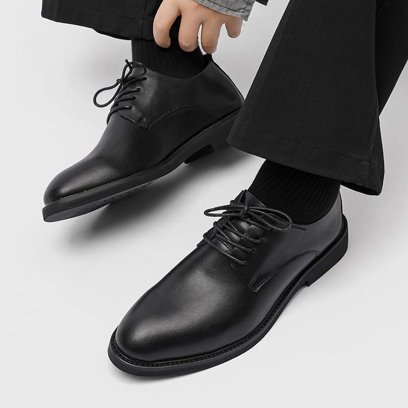 Fashion Lace-Up Men's Oxford Wedding Shoes New Arrival Male Coiffeur Flats Leather Male Outdoor Shoes Classic Formal Office Footwear