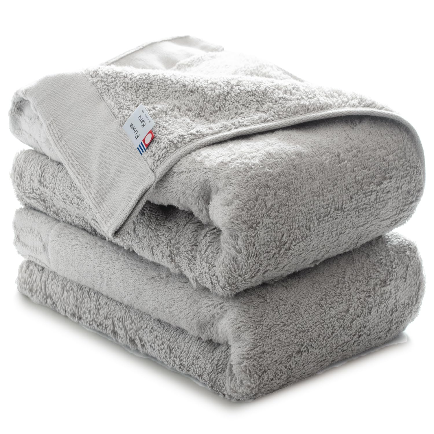 Tramparan Bath Towels, Imabari Towels, Made in Japan, Set of 2, Soft, Absorbent, Quick-Drying, Lightweight, Thick, 100% Cotton, Loose Twist, Fluffy, G