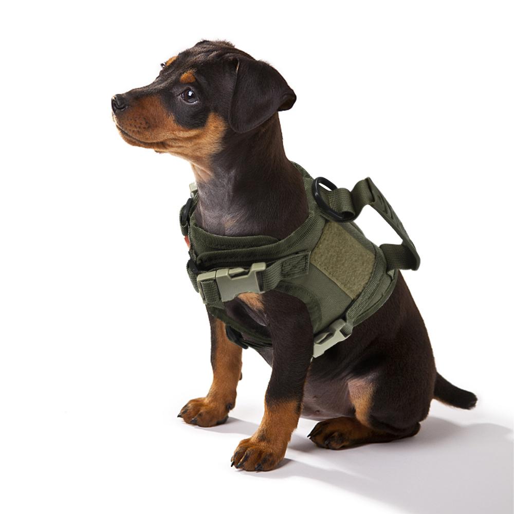 Tactical Small Dog Harness For Puppy Cats Adjustable Kitten Vest Harnesses For Military Dogs Working Training Walking Free Size