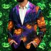 Men's Business Casual Corduroy with Halloween Print for Parties