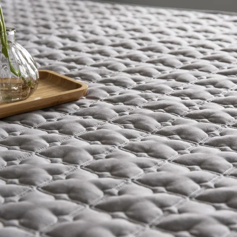 Multi-size 5 Sides Protection Mattress Cover Washable Embossed Cotton Quilted Mattress Protector Soft Anti-mite Mattress Topper