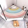 Cartoon Fan-shaped Shower Room Anti-slip Mat Bathroom Floor Mat Bathroom Bath Anti-slip Mat Curved Wire Ring Foot Mat