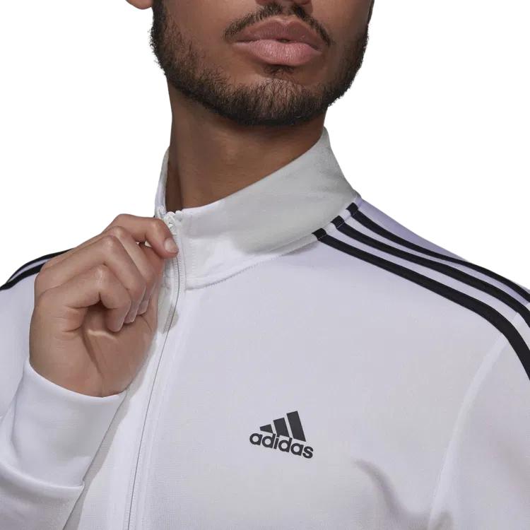 Adidas Essential Warm-Up 3 Stripes Track Jacket Men Jacket White H46102