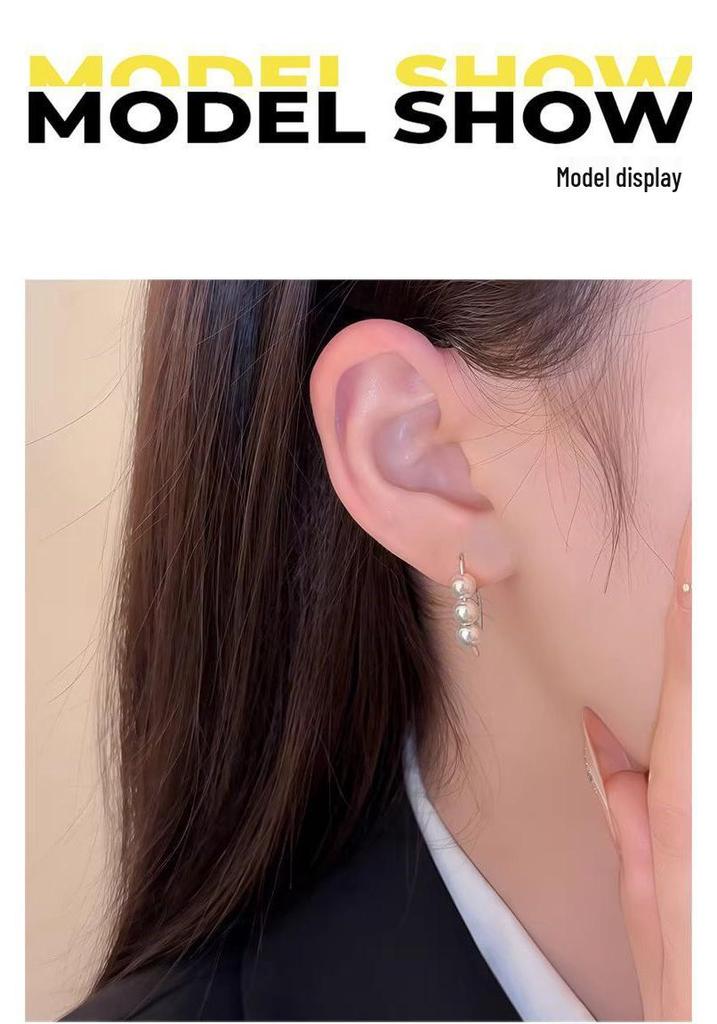 S999 Sterling Silver Pearl Earrings - Simple, Elegant, Anti-Allergic Studs with Hooks