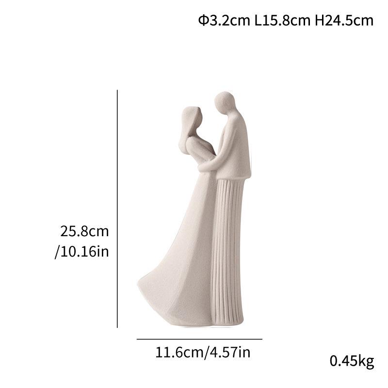 Nordic Style Ceramic Wine Cabinet Ornaments - Couple Design Gift