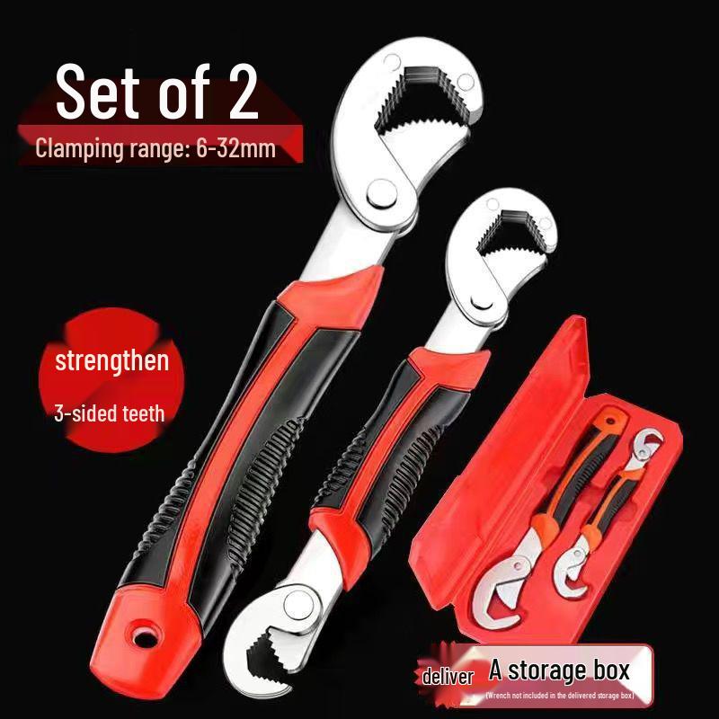 Dual Universal Adjustable Quick-Open Wrench Set