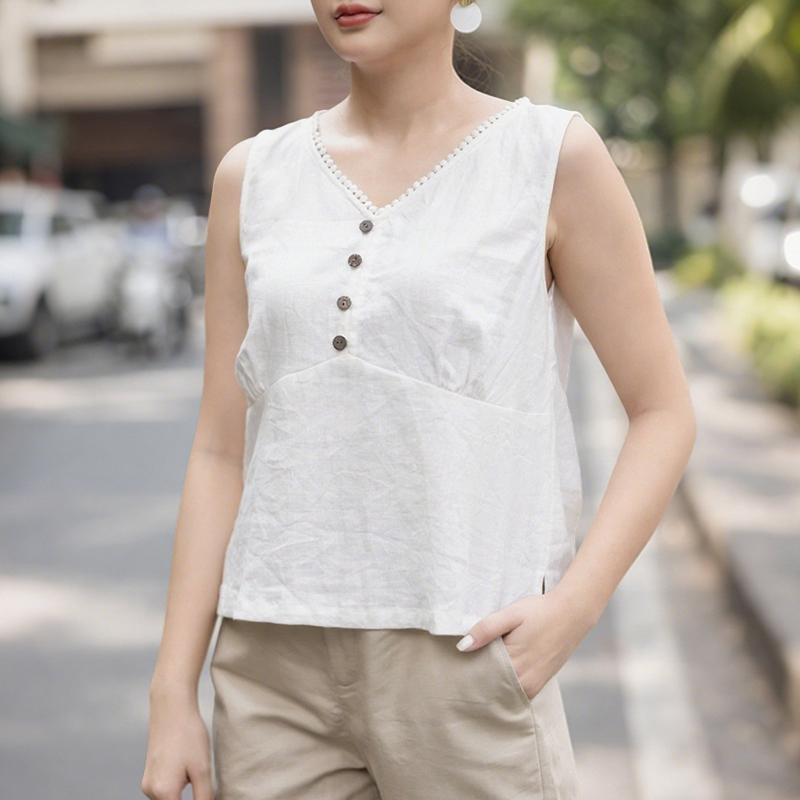 

ZANZEA Женские повседневные летние майки без рукавов с V-образным вырезом S белый