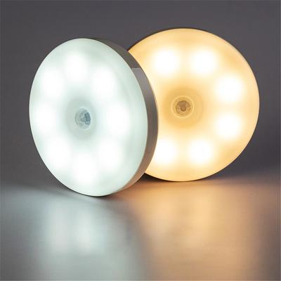 Usd Rechargeable Two-Color Night Light Smart Motion Sensor LED Night Lamp Wall Lights for Home Aisle WC Bedside Lamp For Hallway Pathway