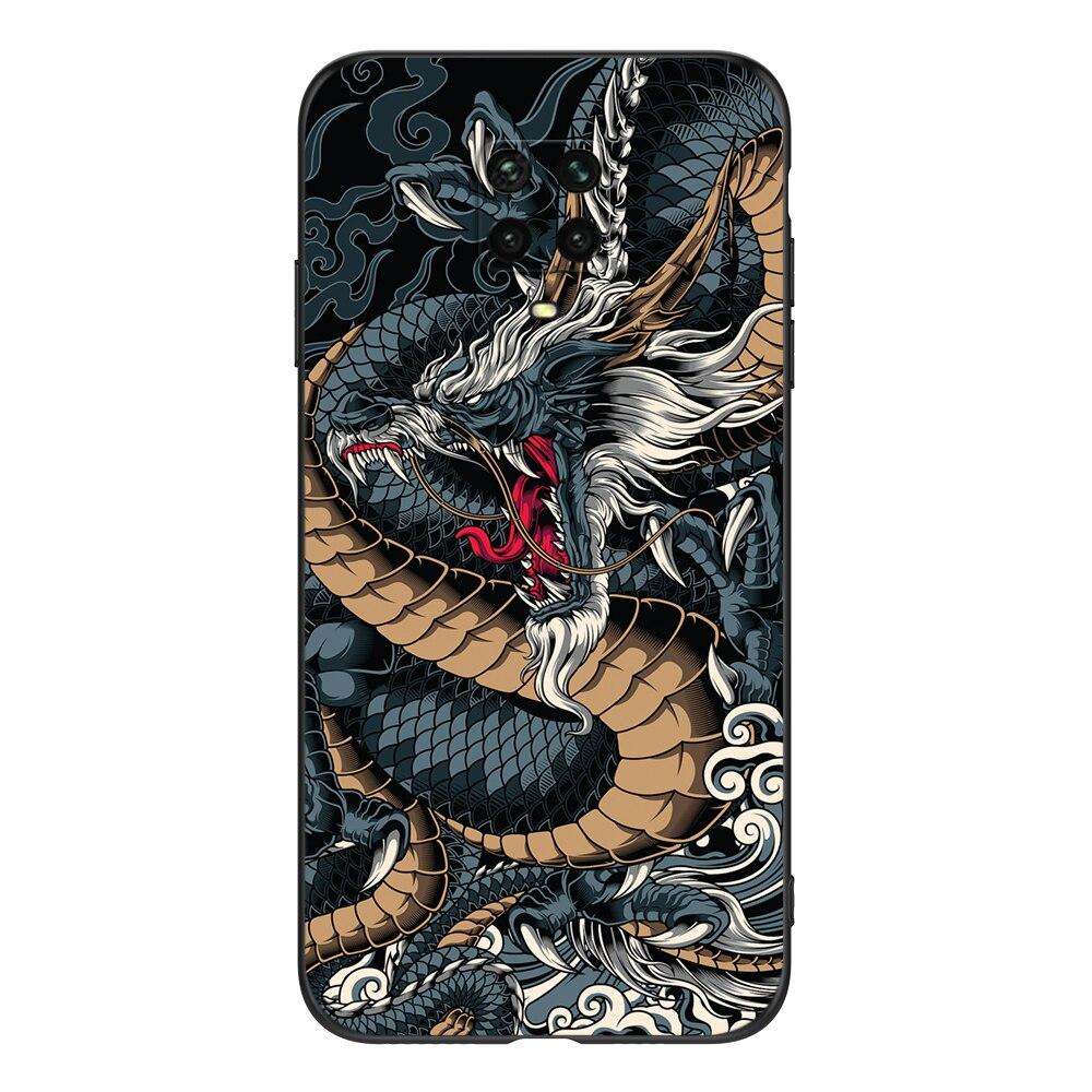 Für Xiaomi Redmi Note 9S 9pro 6,67 Zoll Hülle Für Redmi Note 9 Pro Note9S Note9Pro schwarze TPU Hülle Löwe Wolf Tiger Drache