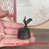 Bronze Antique Miscellaneous Collection Alloy Imitation Brass GOLDEN ROOSTER Independent Frog Sitting In The W