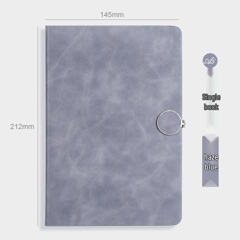 Custom Logo A5 Leather Notebook with Buckle for Business Meetings