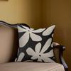 Graphic Bloom Square Jacquard Pillow Cover for Sofa Office Waist Cushion Cover Home Decorative Pillowcase